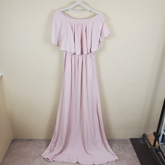Show Me Your Mumu Hacienda Maxi Dress in Dusty Blush Women's Size L - Picture 1 of 11